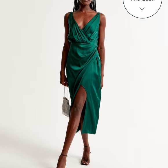 green emerald velvet dress Abercrombie & Fitch smocked boho midi dress (S)  Found Consignment